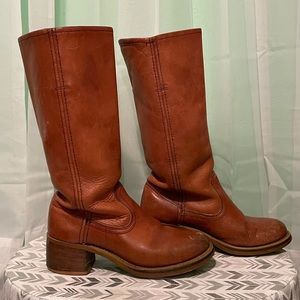 Vintage 70s Frye Campus boots mid-calf rise